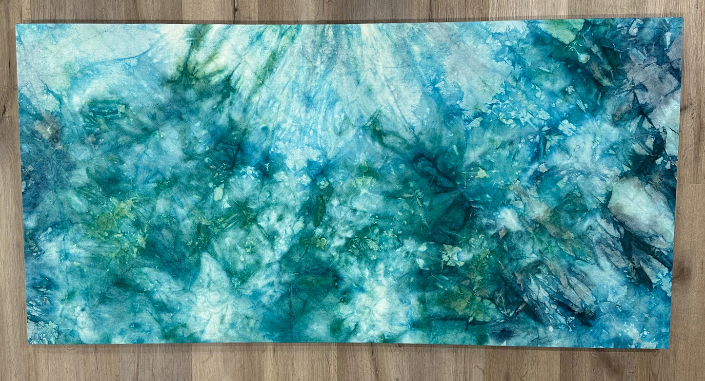 Abstract Folk Art Piece - Tie Dyed Canvas - 30" X 60"